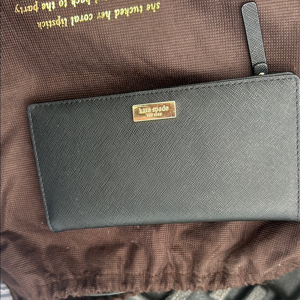 Kate Spade Black Saffiano Leather Wallet